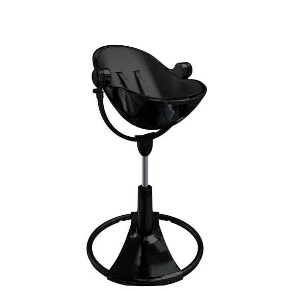 Стільчик для годування Bloom Fresco з вкладишем з екошкіри (Noir / Midnight Black)
