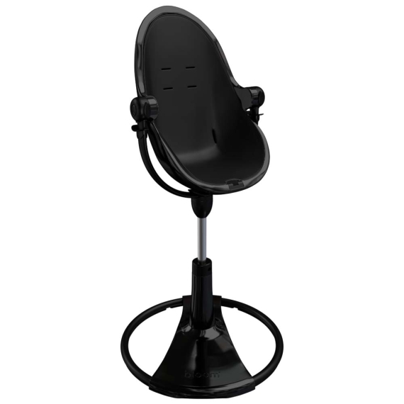 Стільчик для годування Bloom Fresco з вкладишем з екошкіри (Noir / Midnight Black)