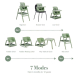 Стільчик для годування 7 в 1 Tutti Bambini Nova Maison (Matcha)