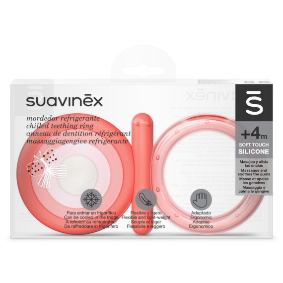 Прорізувач силіконовий з охолоджуючим ефектом Suavinex STEP 2 (рожевий)