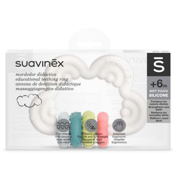Прорізувач силіконовий з брязкальцем Suavinex STEP 3 (мультиколір)