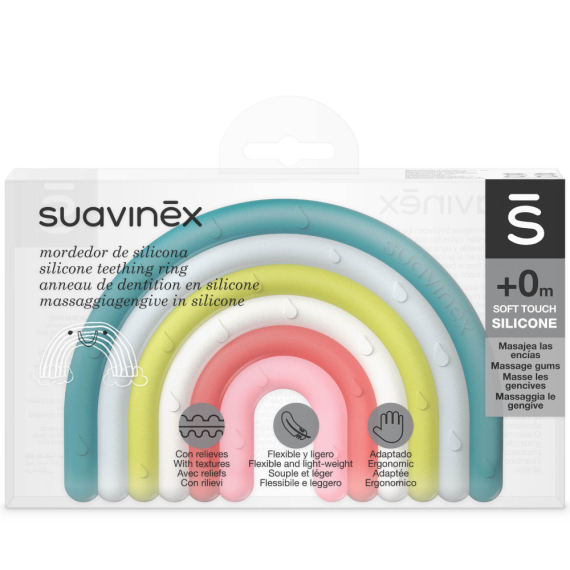 Прорізувач силіконовий з бульбашками Suavinex STEP 1 (мультиколір)