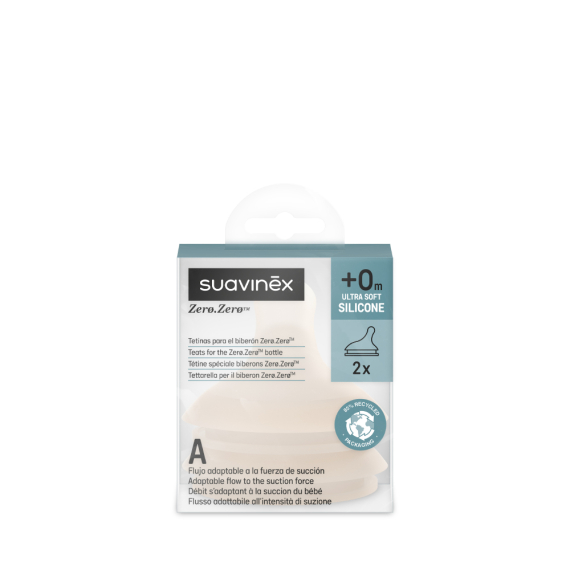 Соска антиколікова Suavinex ZERO.ZERO, адаптивний потік (нюдова)