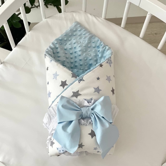 Плед-конверт с одеялом Маленькая Соня (Stars серо-голубой)