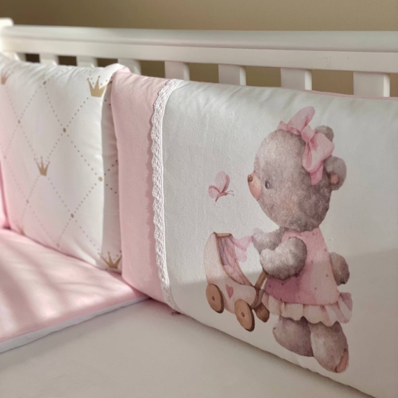 Комплект постільної білизни Маленька Соня Kids Toys Ведмедик, 6 ел (рожевий)