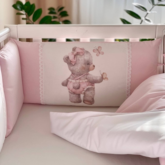 Комплект постільної білизни Маленька Соня Kids Toys Ведмедик, 6 ел (рожевий)