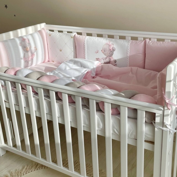 Комплект постільної білизни Маленька Соня Kids Toys Ведмедик, 6 ел (рожевий)