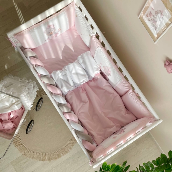 Комплект постільної білизни Маленька Соня Kids Toys Ведмедик, 6 ел (рожевий)