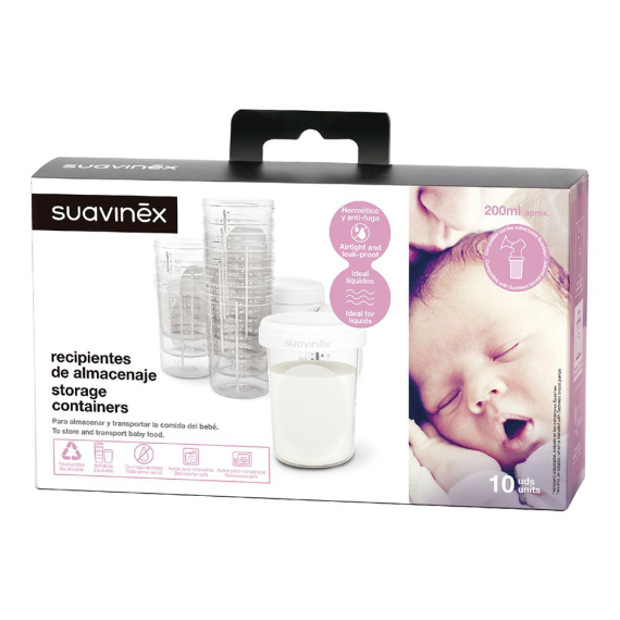 Контейнери для зберігання грудного молока Suavinex, 10 шт.