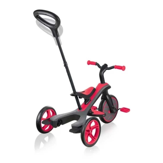 Трехколесный велосипед с ручкой Globber Explorer Trike 4 в 1 (красный)