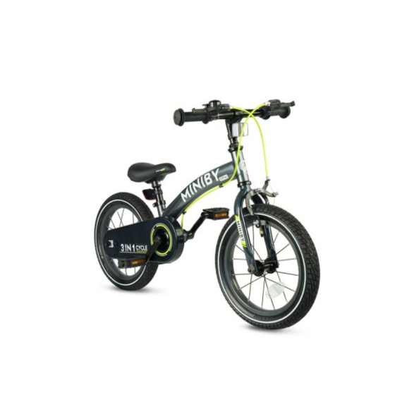Велосипед-біговел Qplay Miniby 3 в 1/14 (Grey-Green)