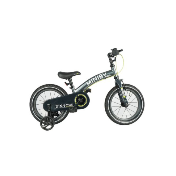 Велосипед-біговел Qplay Miniby 3 в 1/14 (Greyish-Blue)