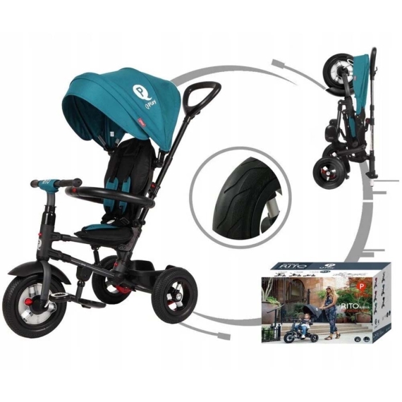 Велосипед складаний триколісний Qplay RITO Rubber (Green)