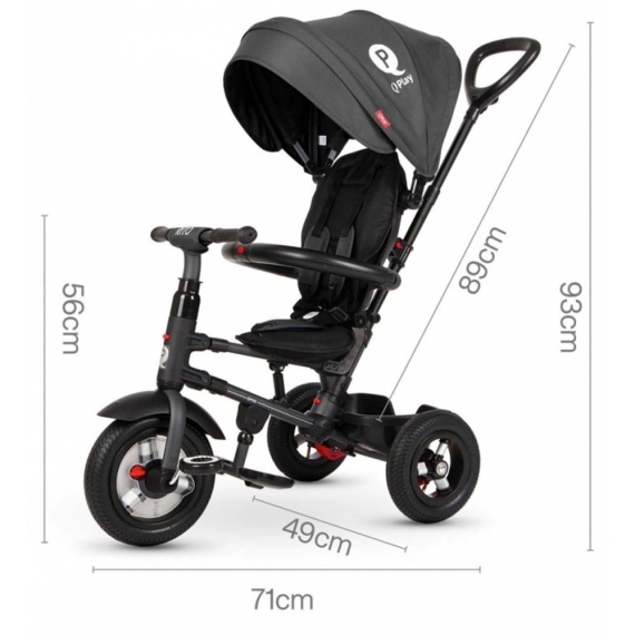 Велосипед складаний триколісний Qplay RITO Rubber (Blue)