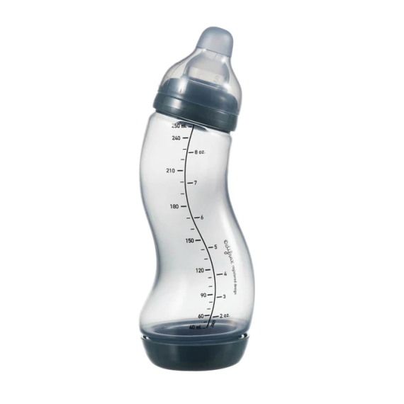 Антиколиковая бутылочка для кормления Difrax S-bottle Natural с силиконовой соской, 250 мл (цвет в асортименте)