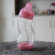 Скляна антиколікова пляшечка Difrax S-bottle Wide із силіконовою соскою, 310 мл (Pink)