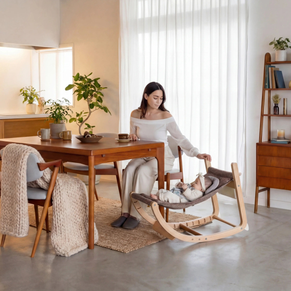 Крісло-гойдалка дитяче 4 в 1 Färska ScrollChair One (Cocoa Brown)