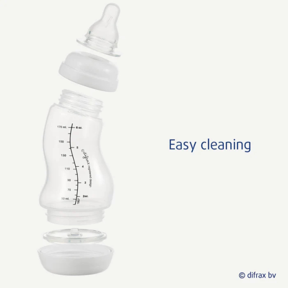 Антиколиковая бутылочка для кормления Difrax S-bottle Natural с силиконовой соской, 170 мл (цвет в асортименте)