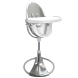 Стільчик для годування Bloom Fresco з вкладишем з екошкіри (Silver / Lunar Silver)