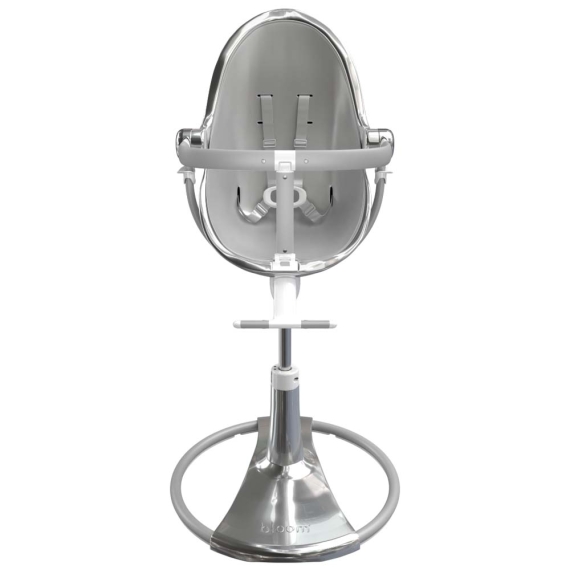 Стільчик для годування Bloom Fresco з вкладишем з екошкіри (Silver / Lunar Silver)