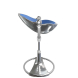 Стільчик для годування Bloom Fresco з вкладишем з екошкіри (Silver / Riviera Blue)