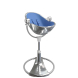 Стільчик для годування Bloom Fresco з вкладишем з екошкіри (Silver / Riviera Blue)