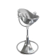 Стільчик для годування Bloom Fresco з вкладишем з екошкіри (Silver / Snakeskin Grey)