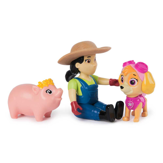 Набір фігурок Paw Patrol Скай, фермер Юмі та свинки