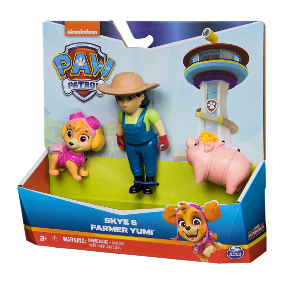 Набір фігурок Paw Patrol Скай, фермер Юмі та свинки