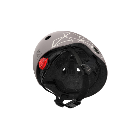 Шлем защитный детский Scoot and Ride с фонариком, 45-51 см (коричневый)