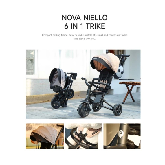 Велосипед складаний триколісний QPlay Nova Niello (Black)