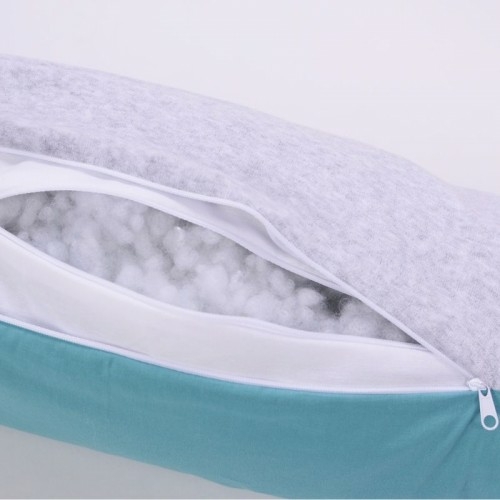 Подушка для кормления Veres Comfort Long Velour 170х52 см (grey-tiffany)