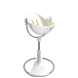 Стільчик для годування Bloom Fresco з вкладишем з екошкіри (White / Coconut White)