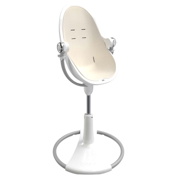 Стільчик для годування Bloom Fresco з вкладишем з екошкіри (White / Coconut White)