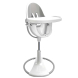 Стільчик для годування Bloom Fresco з вкладишем з екошкіри (White / Lunar Silver)