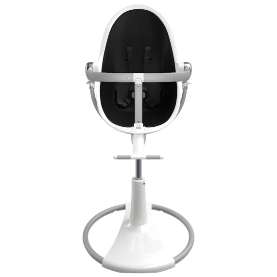 Стільчик для годування Bloom Fresco з вкладишем з екошкіри (White / Midnight Black)