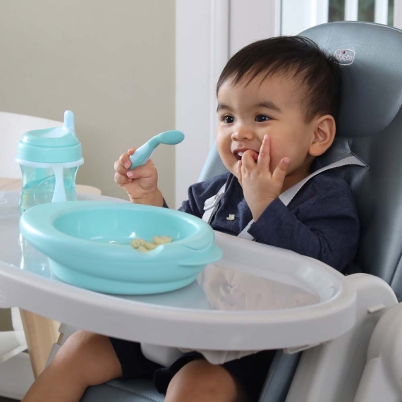 Термостійка тарілка Chicco Warm Plate від 6 місяців (блакитний)