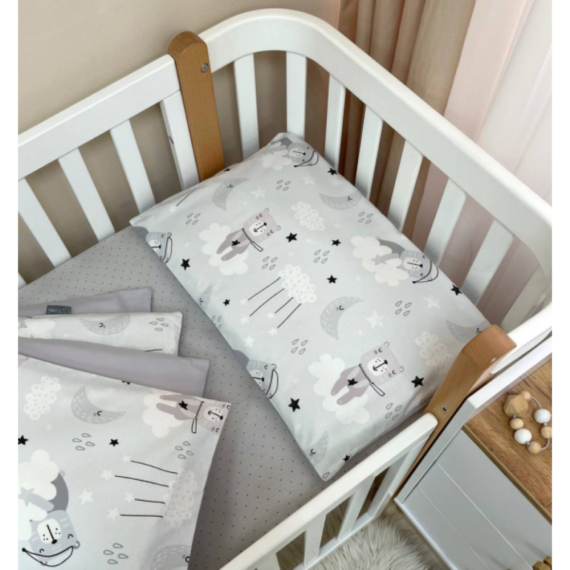 Змінний комплект Маленька Соня Baby Dream (Коти у хмарах/сірий)