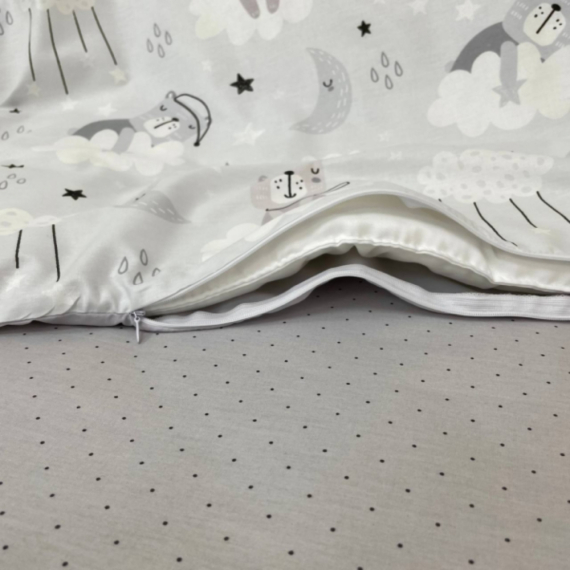 Змінний комплект Маленька Соня Baby Dream (Коти у хмарах/сірий)
