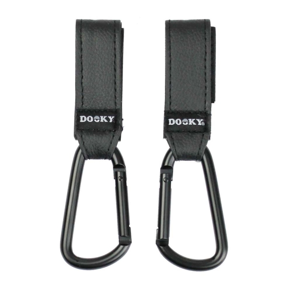 Маленькі гачки до коляски Xplorys Dooky, 2 шт (Black) - фото | Интернет-магазин автокресел, колясок и аксессуаров для детей Avtokrisla