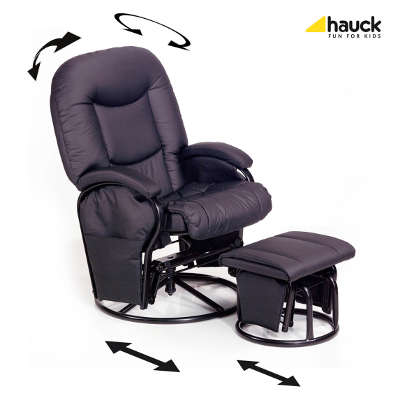 Кресло для кормления и отдыха Hauck Metal Glider (Black) - фото | Интернет-магазин автокресел, колясок и аксессуаров для детей Avtokrisla
