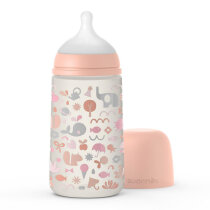 Пляшечка Suavinex Memories - Історії малюків з фізіологічною соскою SX PRO, повільний потік, 270 мл (помаранчева)