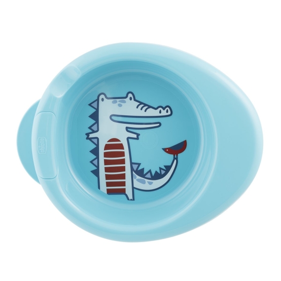 Термостойкая тарелка Chicco Warm Plate от 6 месяцев (голубой) - фото | Интернет-магазин автокресел, колясок и аксессуаров для детей Avtokrisla