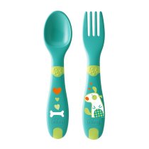 Набір: ложка + виделка Chicco First Cutlery від 12 місяців