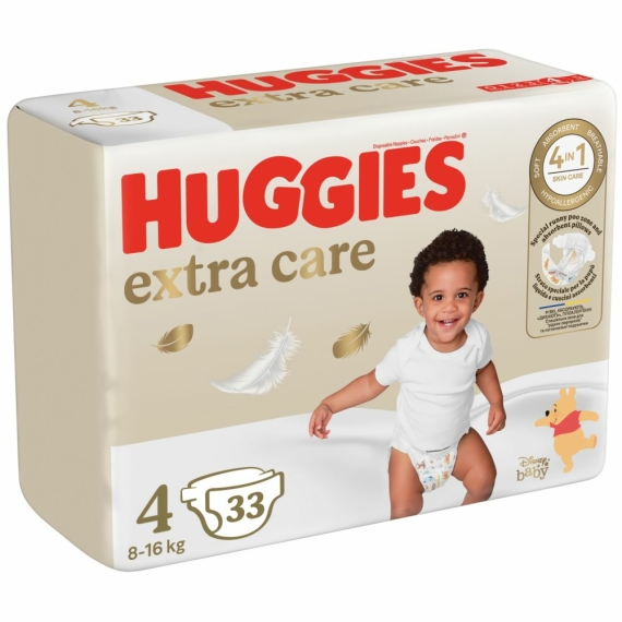 Подгузники Huggies Extra Care 4, 8-16 кг, 33 шт - фото | Интернет-магазин автокресел, колясок и аксессуаров для детей Avtokrisla