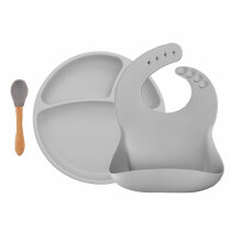 Набір для годування силіконовий MinikOiOi BLW Set II (Powder Grey)