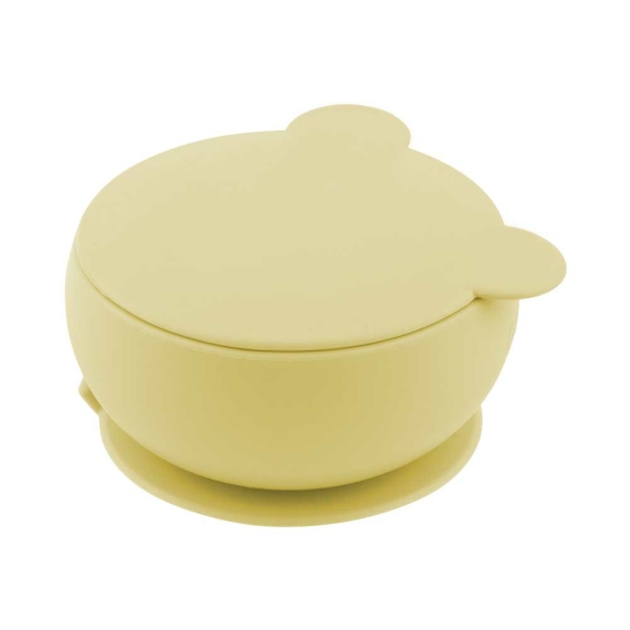 Глубокая тарелка силиконовая MinikOiOi Bowly (Mellow Yellow) - фото | Интернет-магазин автокресел, колясок и аксессуаров для детей Avtokrisla