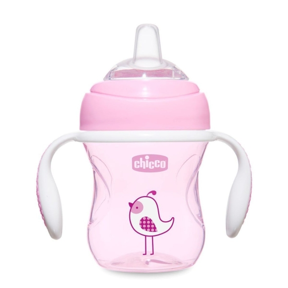 Чашка пластикова для пиття Chicco Transition Cup 200 мл, від 4 місяців (рожева) - фото | Интернет-магазин автокресел, колясок и аксессуаров для детей Avtokrisla