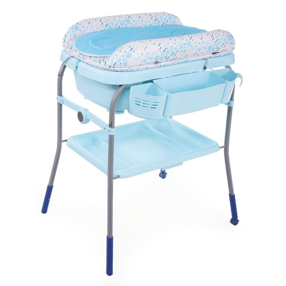 Пеленальный столик с ванночкой Chicco Cuddle & Bubble (цвет 86 / голубой) - фото | Интернет-магазин автокресел, колясок и аксессуаров для детей Avtokrisla