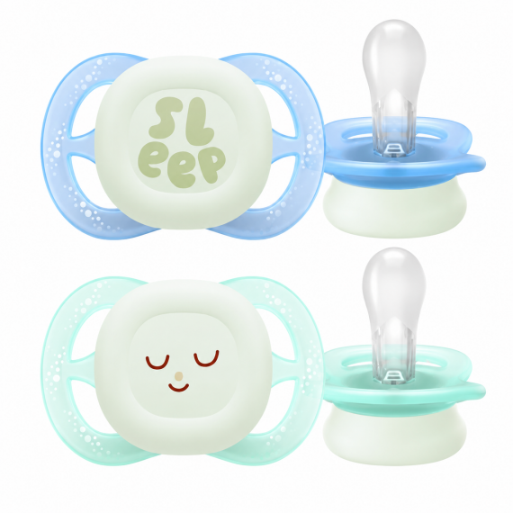 Пустушка Philips Avent Ultra Start, 2шт. (бірюзова) - фото | Интернет-магазин автокресел, колясок и аксессуаров для детей Avtokrisla